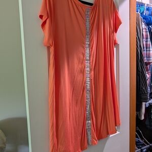Matilda Jane Women's Coral Top with Embellished Detail